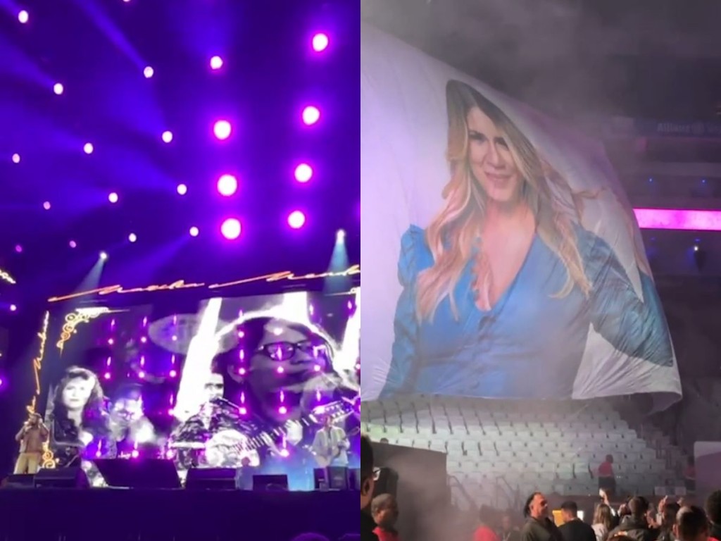 Henrique e Juliano homenageiam Marília Mendonça em show em SP
