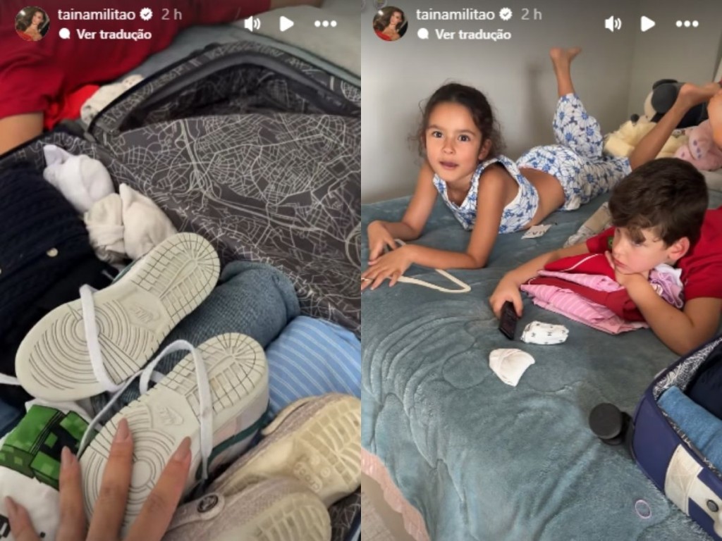 Tainá mostra preparação das malas para ver Léo Pereira na final da Libertadores